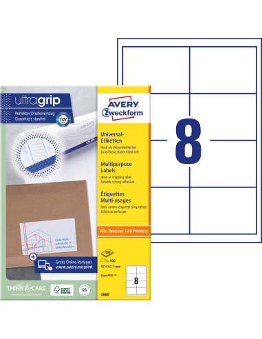 Labels Zweckform 97x67,7mm A4/100sh