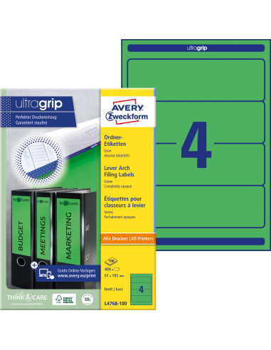 Labels Zweckform 61x192mm A4/100sh for LAF  (O)