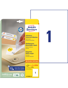 Etiketid Zweckform L4735REV-25 210x297mm A4/25L eemaldatavad