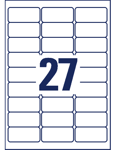 Labels Zweckform 63,5x29,6mm/25sh, removable