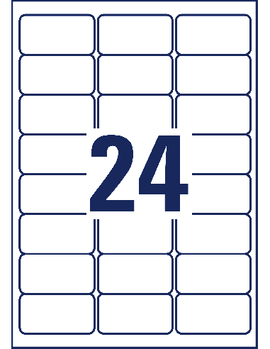 Labels Zweckform 63,5x33,9 polyester weatherproof, white 20sheets