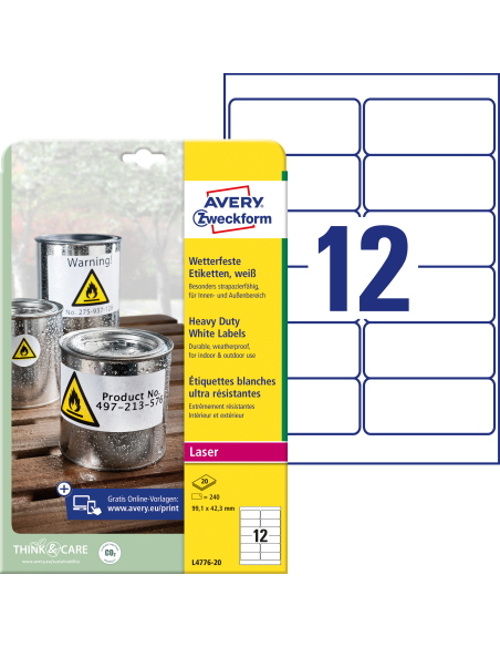 Label 99,1x42,3mm weatherproof LC