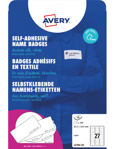 Labels Zweckform 63,5x29,6 A4/20sh name