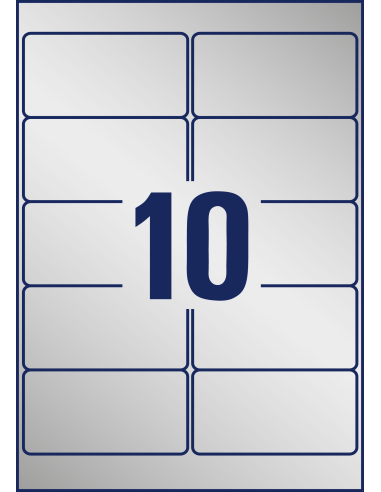 Label 96x50,8mm identification