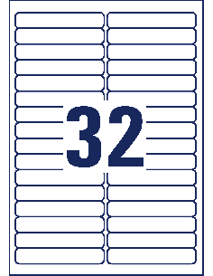 Labels Zweckform  96x16,9mm A4/25sh, removable 2