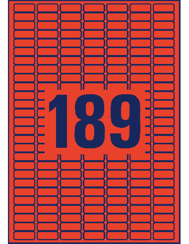 old no:6037/Label 25,4x10mm ILK red A
