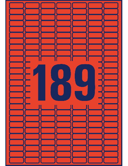old no:6037/Label 25,4x10mm ILK red A
