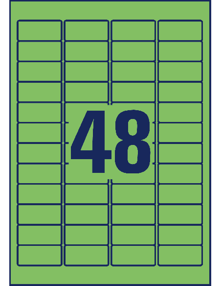 Label Avery 45,7x21,2mm A4/20L removable