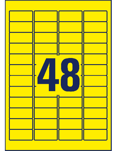 Label 45,7x21,2mm weatherproof yellow