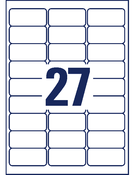 Labels 63,5x29,6mm anti tamper