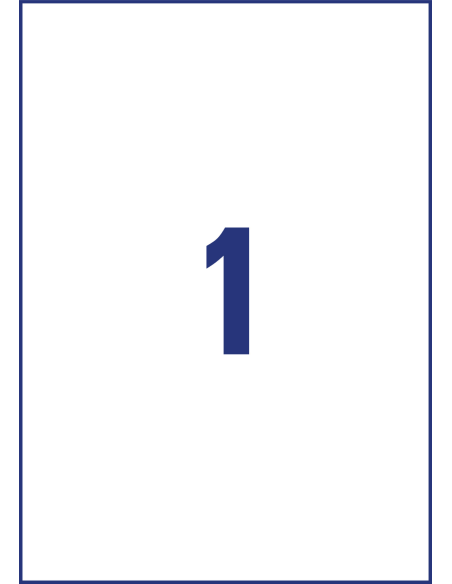 Label 210x297mm weatherproof removableLC
