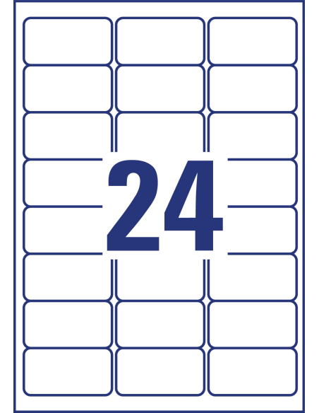 Etiketid Zweckform L4773REV-20 63,5 x33,9mm A4/20L polüester ilmastikukindel, eemaldatav, valge