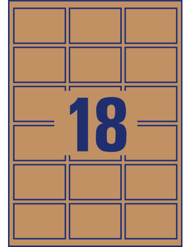 Labels 62x42mm brown kraft labels