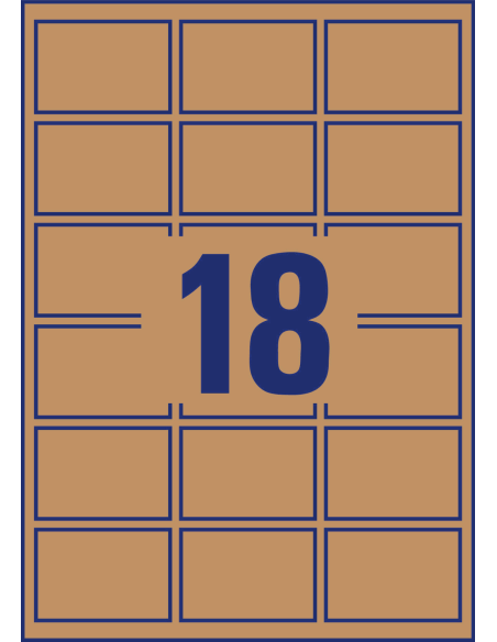 Labels 62x42mm brown kraft labels