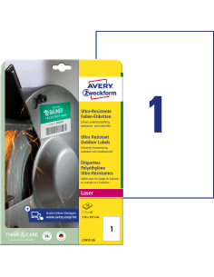 Labels Zweckform 210x297mm polyester weatherproof, white 10Sheets