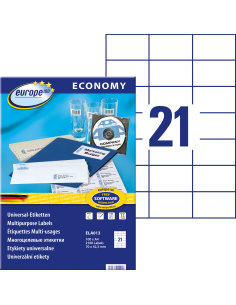 Etiketid Europe ELA013 70x42,3mm A4/100L