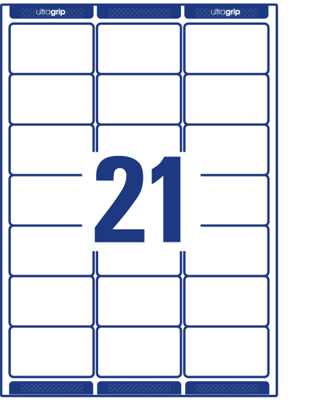 Etiketid Zweckform L7160-40 63,5x38,1mm A4 laserprinterile