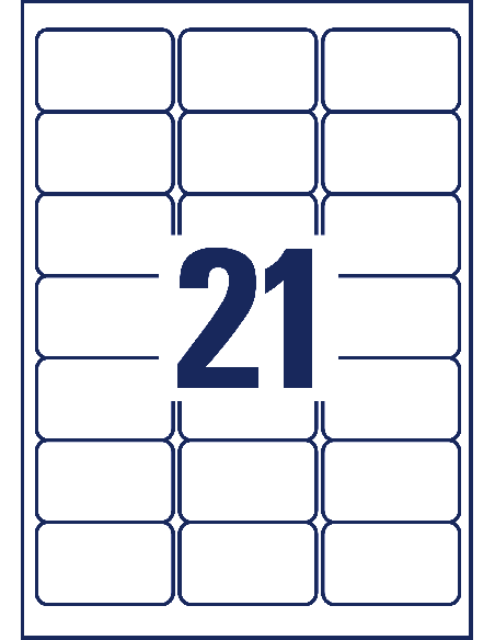 Etiketid Zweckform J8160-25 63,5x38,1mm A4 tindiprinterile