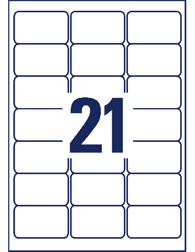 Label 63,5x38,1mm transparent