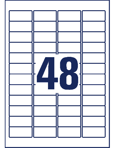 Label 45,7x21,2mm weatherproof A4