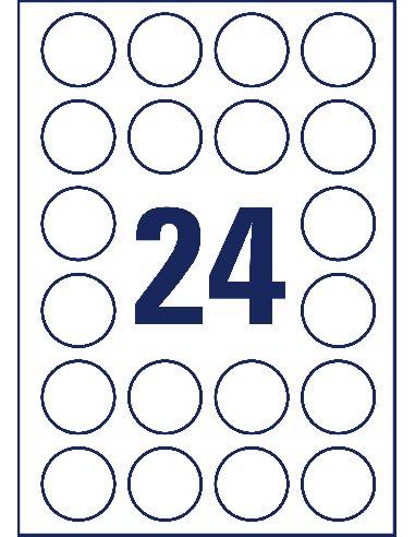 Clear Labels  Zweckform 40mm round