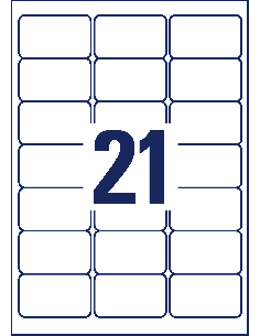 Etiketid Zweckform L7782-25 63,5x38,1mm A4/25L läbipaistev 2