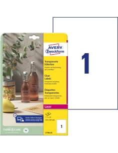 Labels Zweckform 45,7x25,4 transparent A4/25sheets  (O)