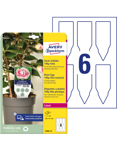 Etiketid Zweckform taimesildid T3006-10 128x47mm A4/10L valge