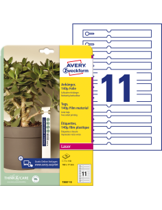 Etiketid Zweckform silmussildid T3007-10 160x17mm A4/10L valge
