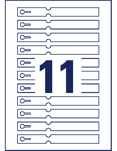 Labels 160x17mm loop tags