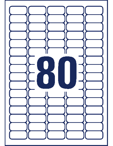Labels Zweckform 35,6x16,9 A4/100sh, removable