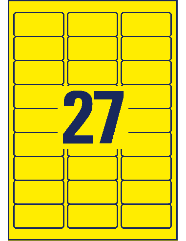 Labels 63,5x29,6mm Neon Laser