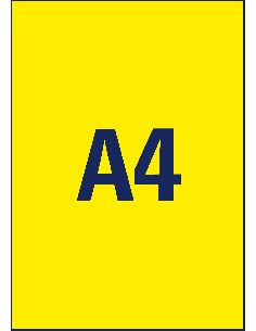 Labels 210x297mm Neon yellow Laser 2