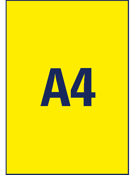 Labels 210x297mm Neon yellow Laser