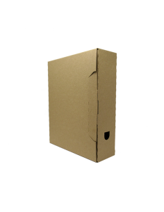 Archive box College A4 8cm with lid, brown