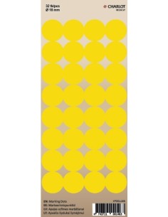 Marking points Charlot Ø18mm 32pcs / sheet yellow