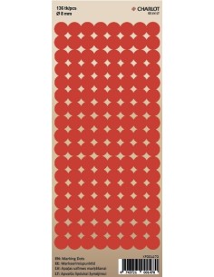 Marking points Charlot Ø8mm 136pcs / sheet red