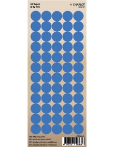 Marking points Charlot Ø12mm 60pcs / sheet blue