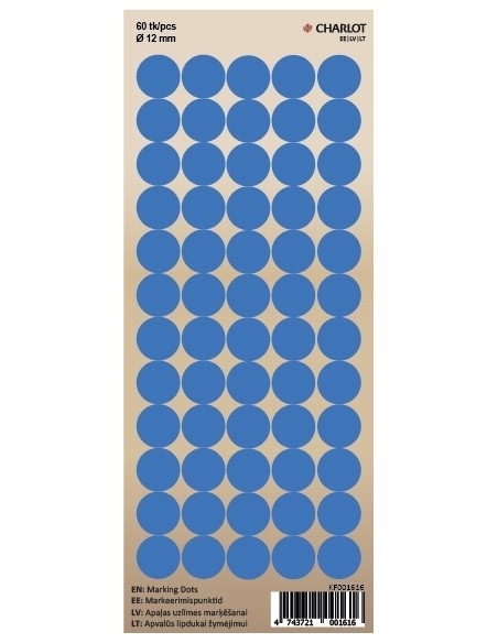 Marking points Charlot Ø12mm 60pcs / sheet blue