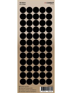 Marking points Charlot Ø12mm 60pcs / sheet black