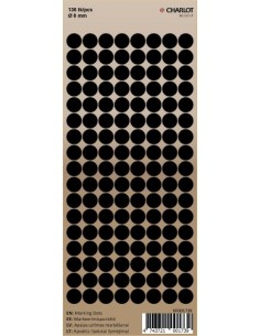 Marking points Charlot Ø8mm 136pcs / sheet black