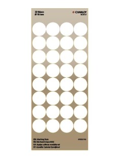 Marking points Charlot Ø18mm 32pcs / sheet white