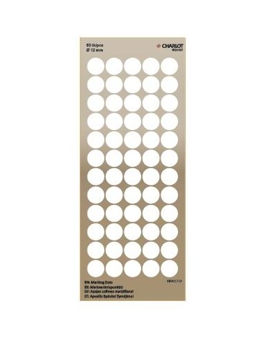 Marking points Charlot Ø12mm 60pcs / sheet white