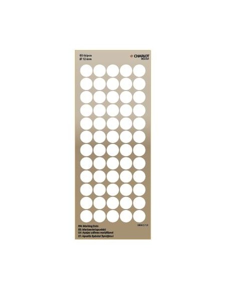 Markeerimispunktid Charlot Ø12mm 60tk/leht valge