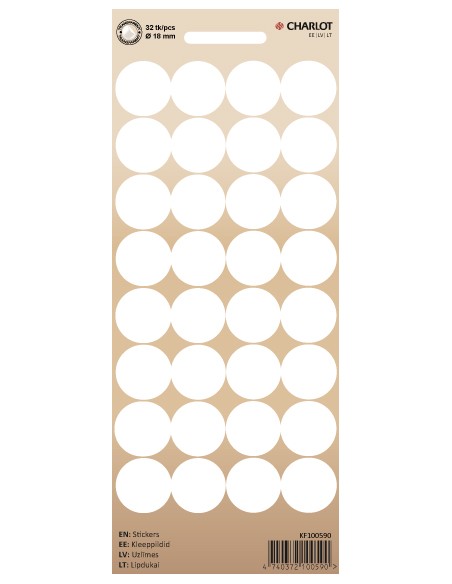 Marking points Charlot Ø18mm 32pcs / sheet transparent