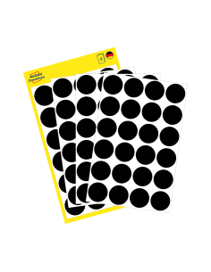 Colour coding dots Zweckform Ø18mm 96pcs black