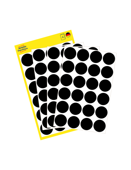Colour coding dots Zweckform Ø18mm 96pcs black