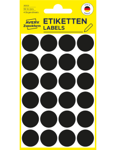 Colour coding dots Zweckform Ø18mm 96pcs black 2