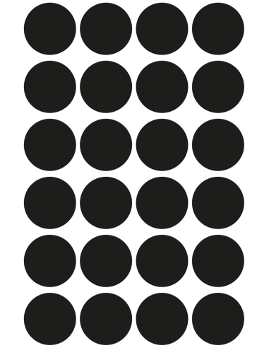 Colour coding dots Zweckform Ø18mm 96pcs black