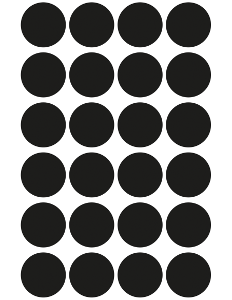 Colour coding dots Zweckform Ø18mm 96pcs black